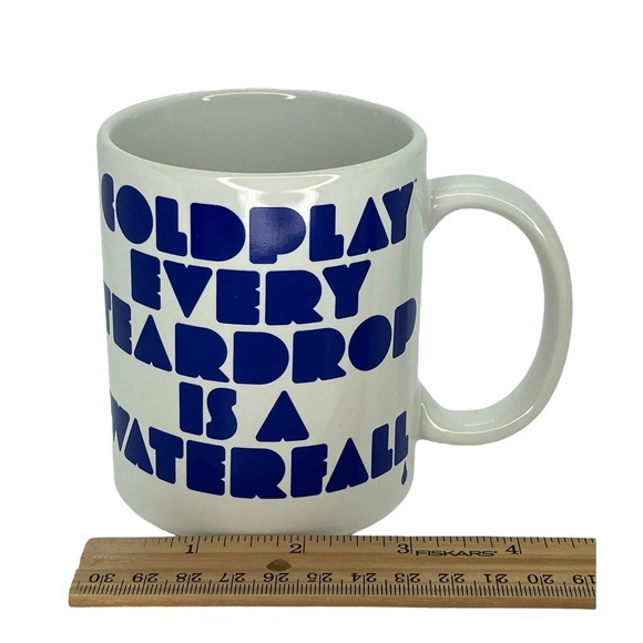 Rare Coldplay Mug Cup Band Music Merch Every Teardrop Is A Waterfall Coffee Tea - Picture 6 of 6